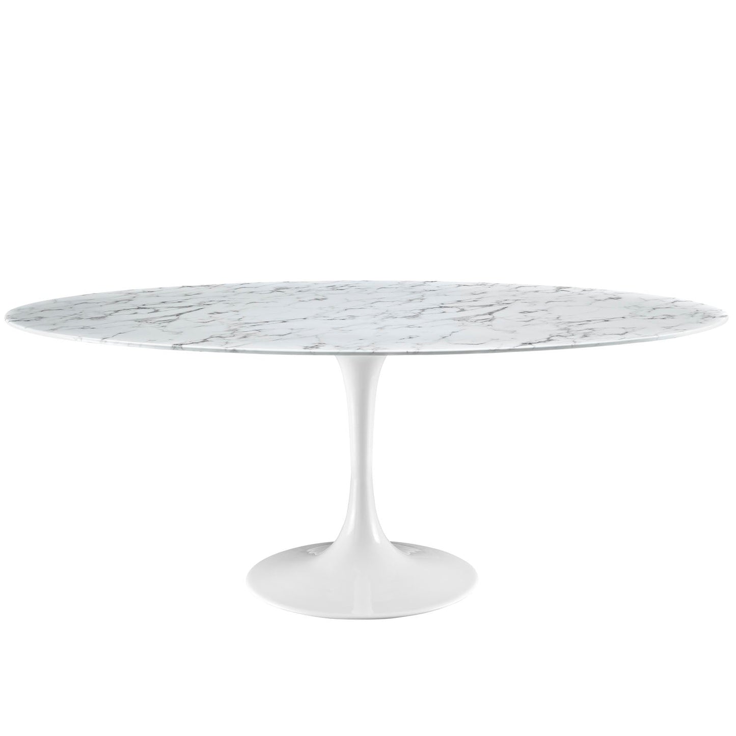 Lippa 78" Oval Faux Marble Dining Table by Modway