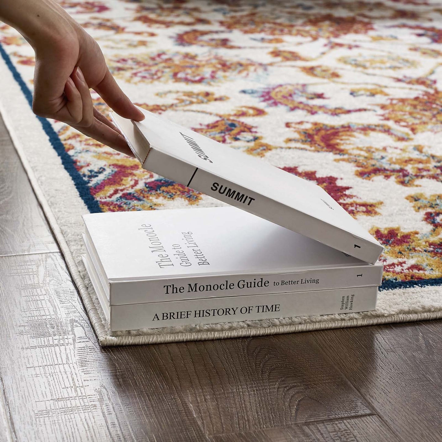 Entourage Azami Distressed Vintage Floral Lattice 8x10 Area Rug by Modway