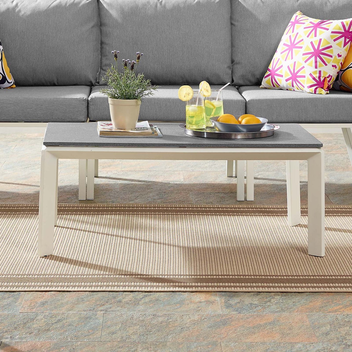Riverside Aluminum Outdoor Patio Coffee Table by Modway