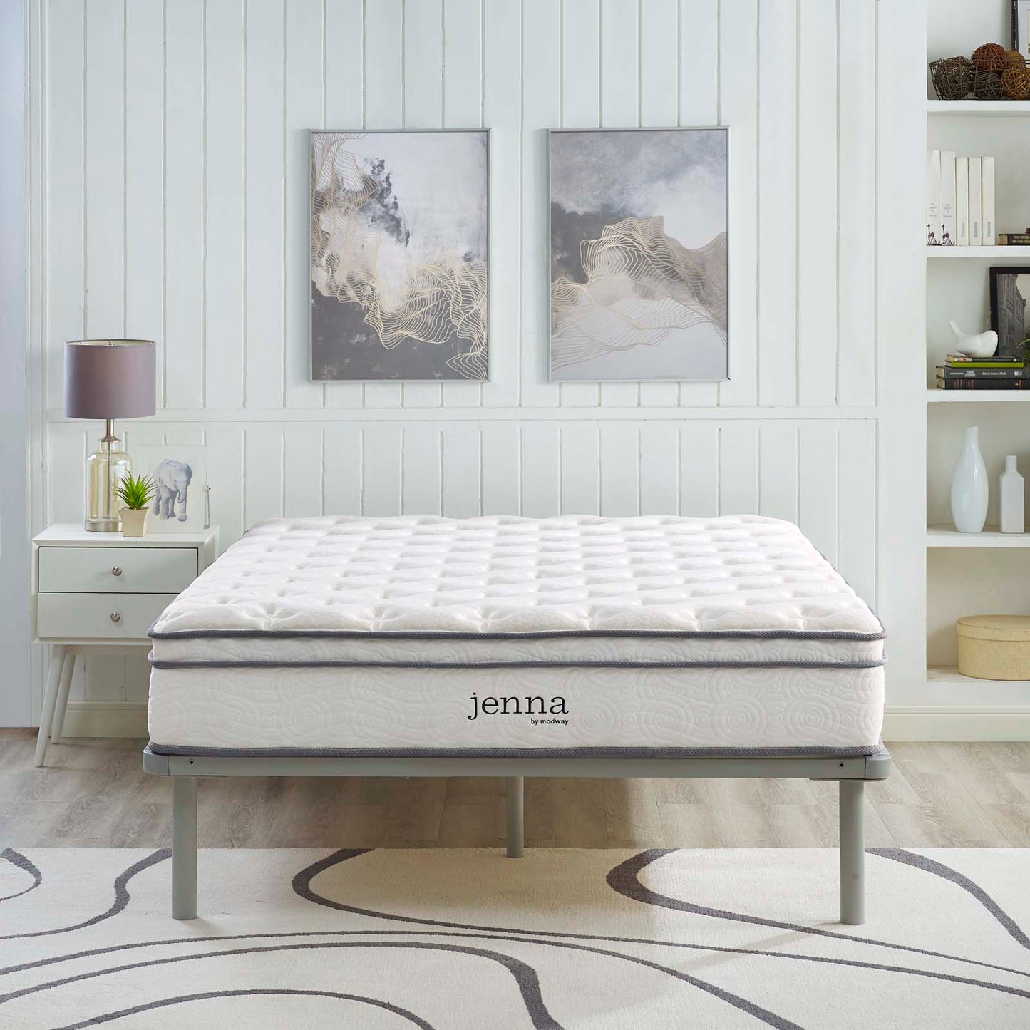 Jenna 10" Innerspring and Foam King Mattress by Modway