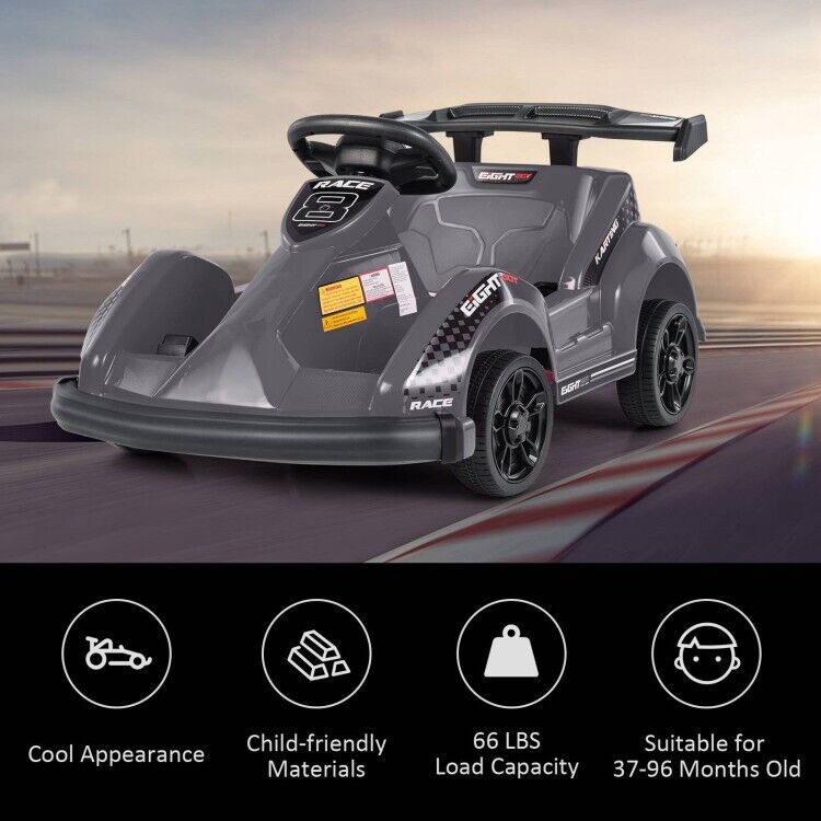 6V Kids Ride On Go Cart with Remote Control and Safety Belt - Perfect Children's Vehicle Toy Gift