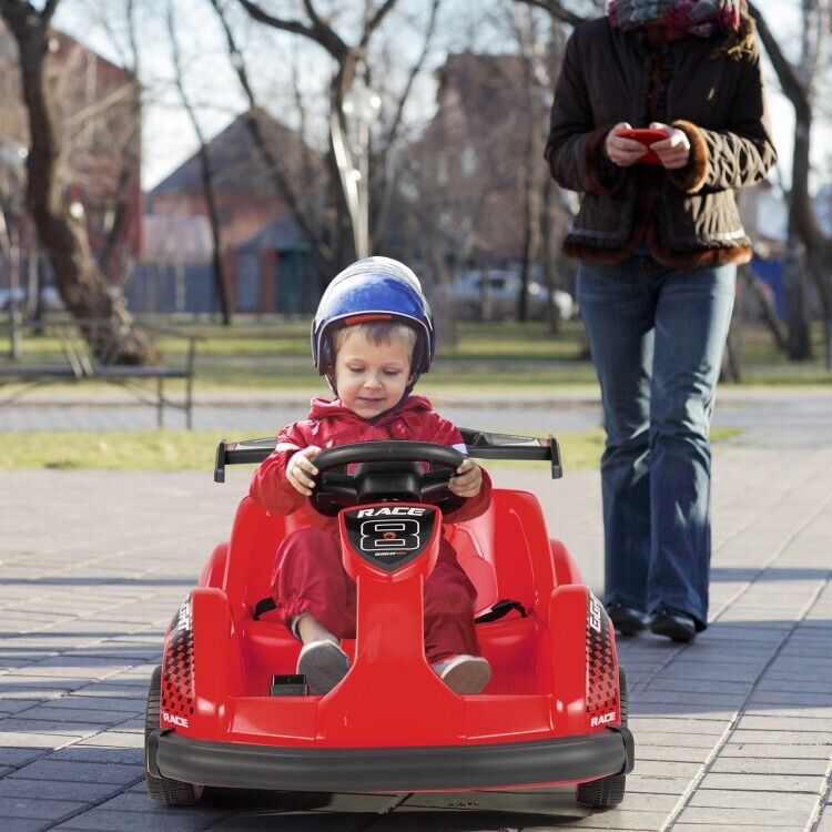 6V Kids Ride On Go Kart with Remote Control and Safety Belt - Toddler Driving Car Toy