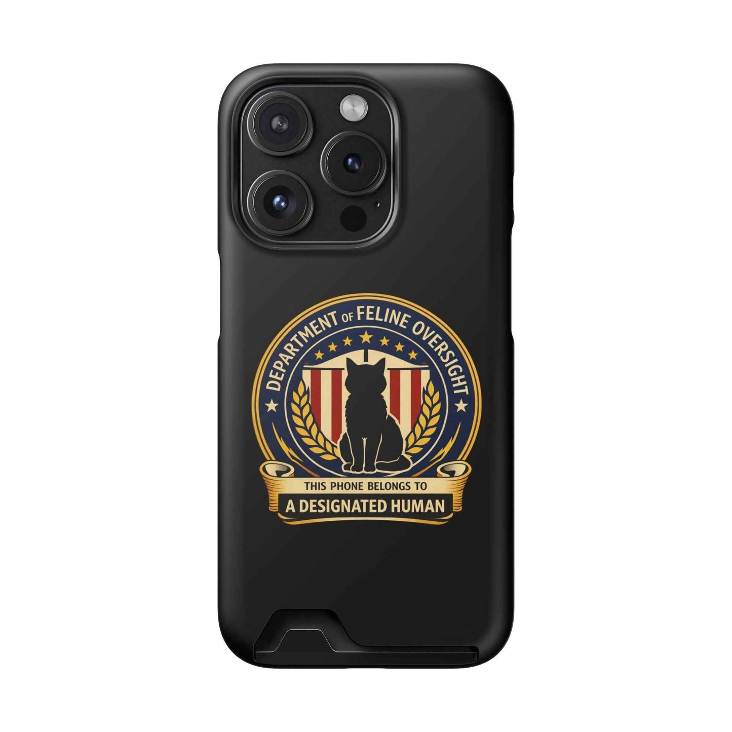 Department of Feline Oversight MagSafe iPhone Case — Designated Human Edition