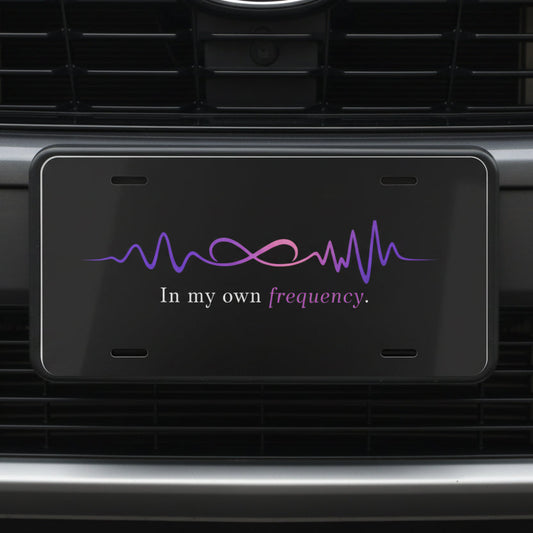 In My Own Frequency Vanity Car Tag – Epilepsy Awareness License Plate
