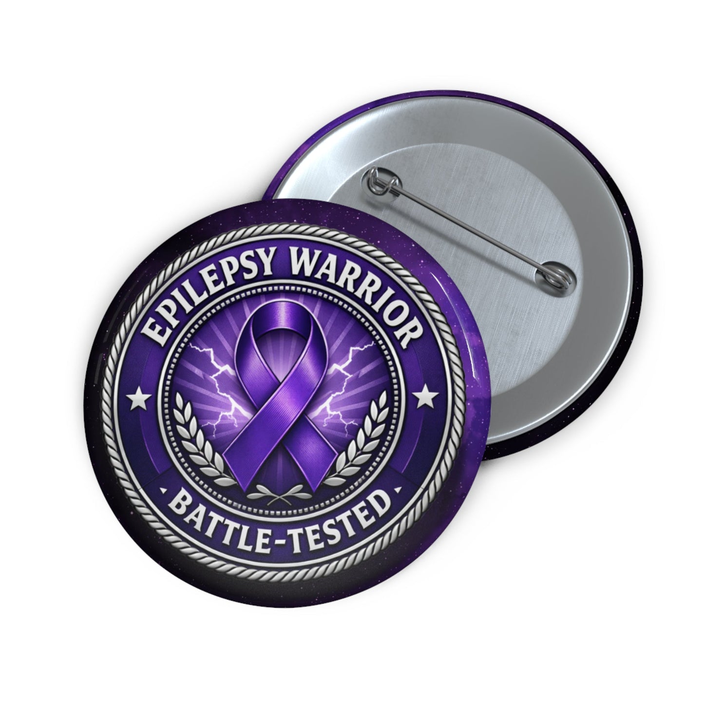 Epilepsy Warrior – Battle-Tested Pinback Button