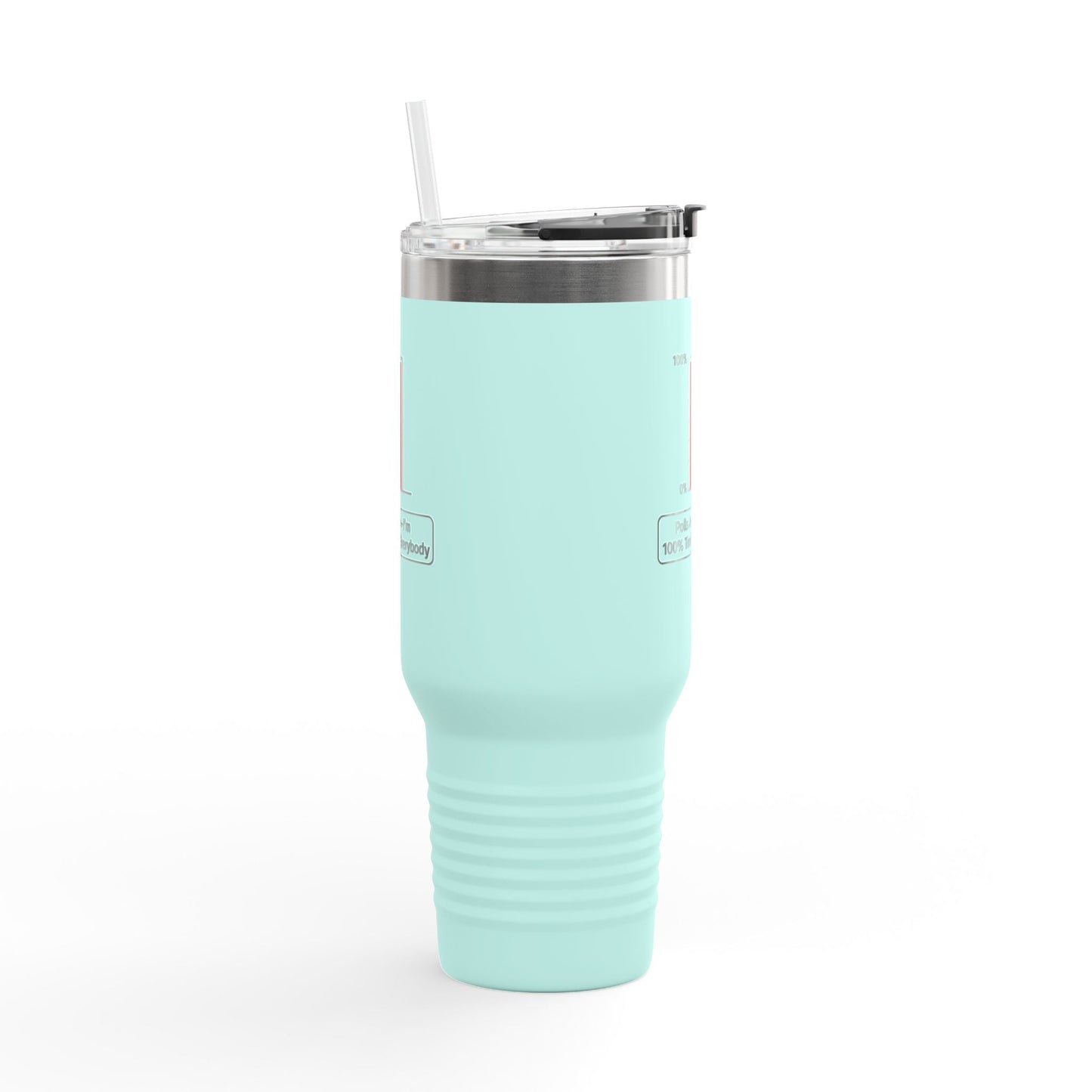 “Polls Are In—I'm 100% Tired of Everybody” 40oz Parody Travel Mug