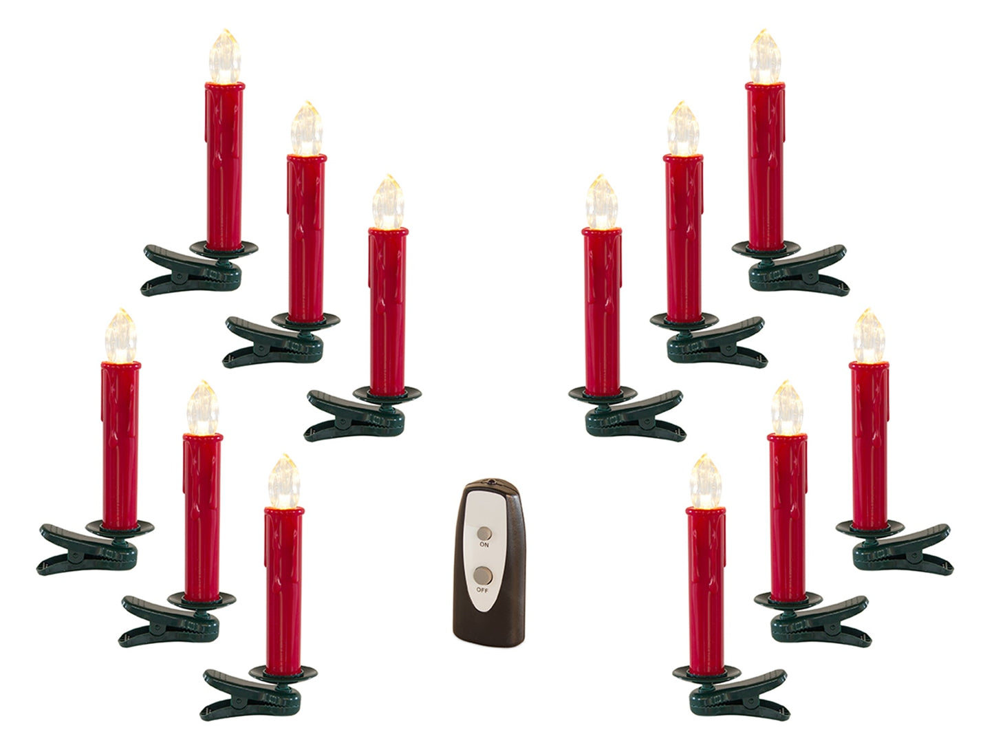 LED Clip on Taper Candle with Remote (Set of 24)