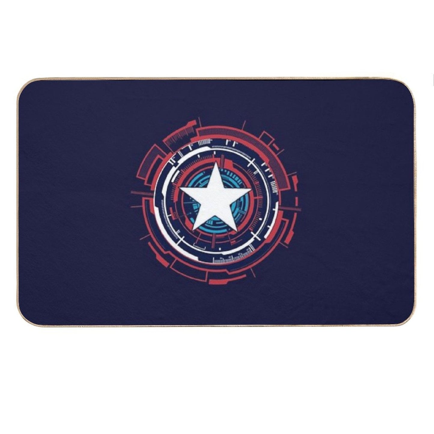 America Hero Futuristic Logo Bath Mat