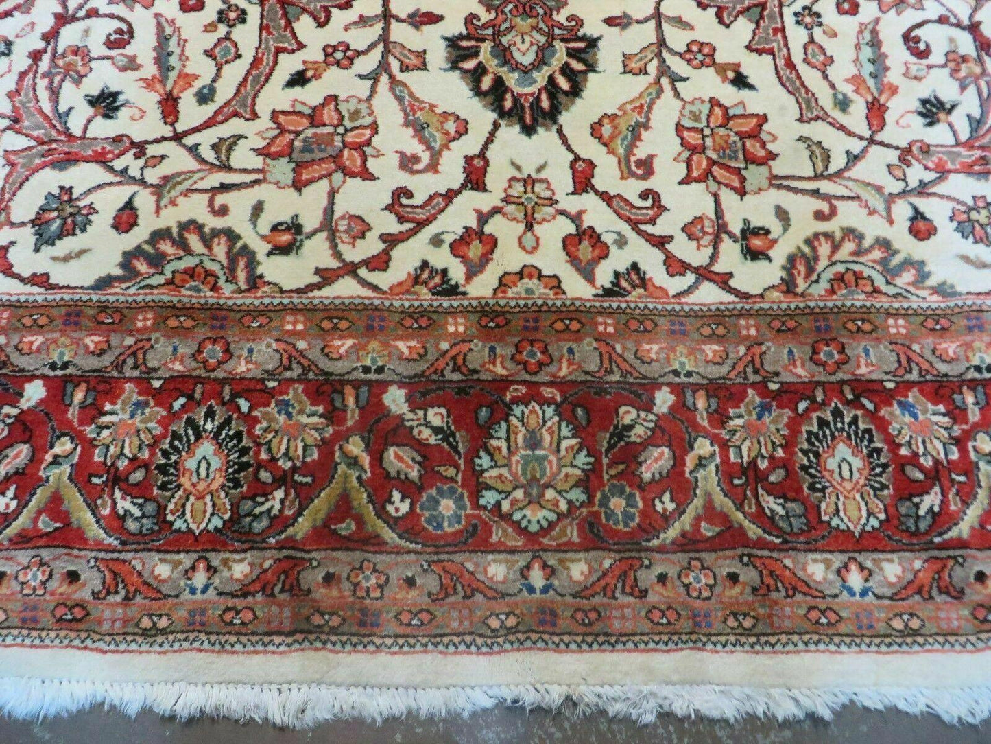 7' X 10' Vintage Handmade India Floral Oriental Wool Rug Hand knotted Carpet