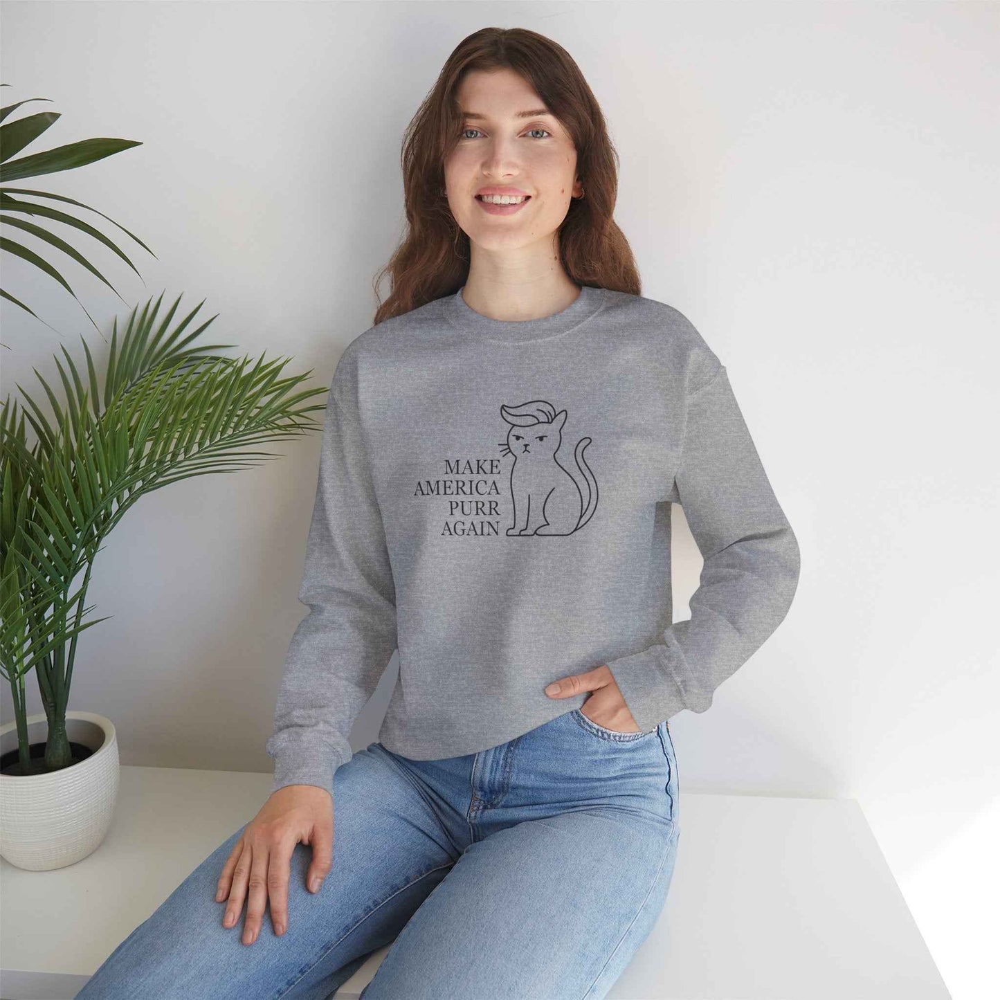 “Make America Purr Again” Parody Cat Sweatshirt