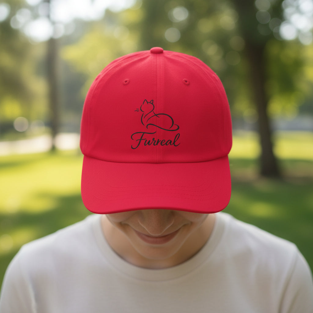Furreal Dad Hat – Minimal Cat Lover Baseball Cap