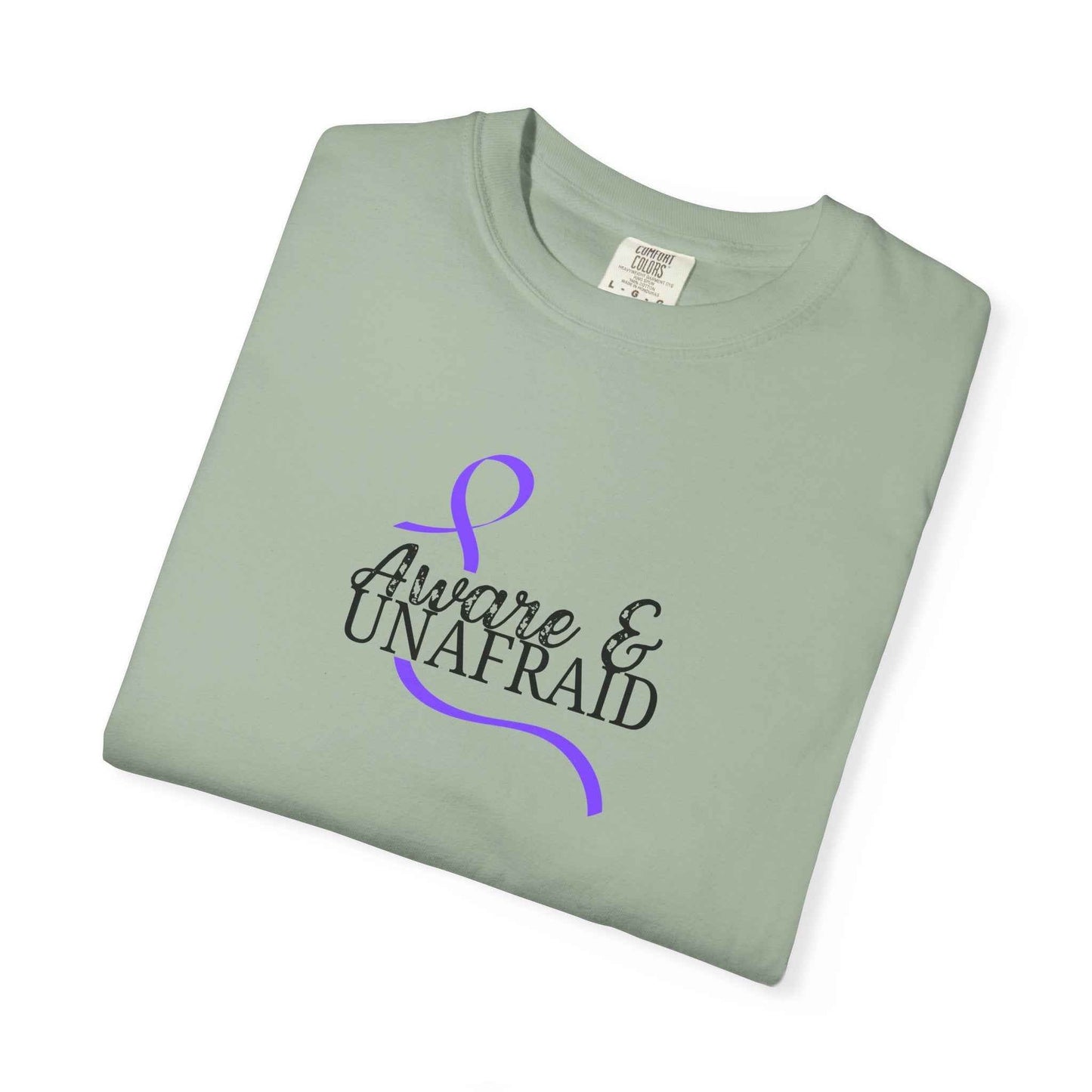 Aware & Unafraid T-Shirt – Epilepsy Awareness Purple Tee