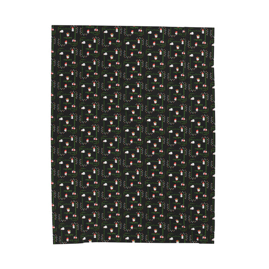 Cozy Christmas Cats Velveteen Plush Blanket