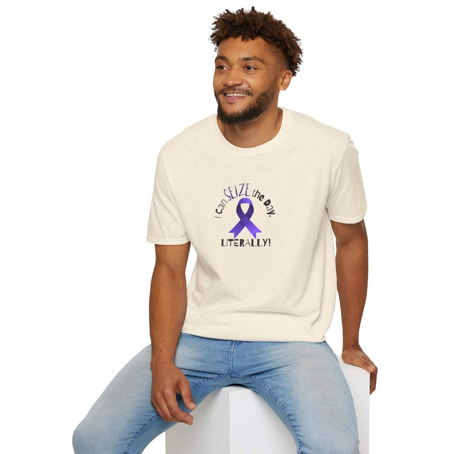 “I Can SEIZE the Day — Literally!” Epilepsy Awareness Pin Button (3")