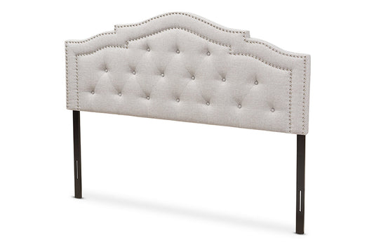 Baxton Studio Edith Modern and Contemporary Greyish Beige Fabric King Size Headboard