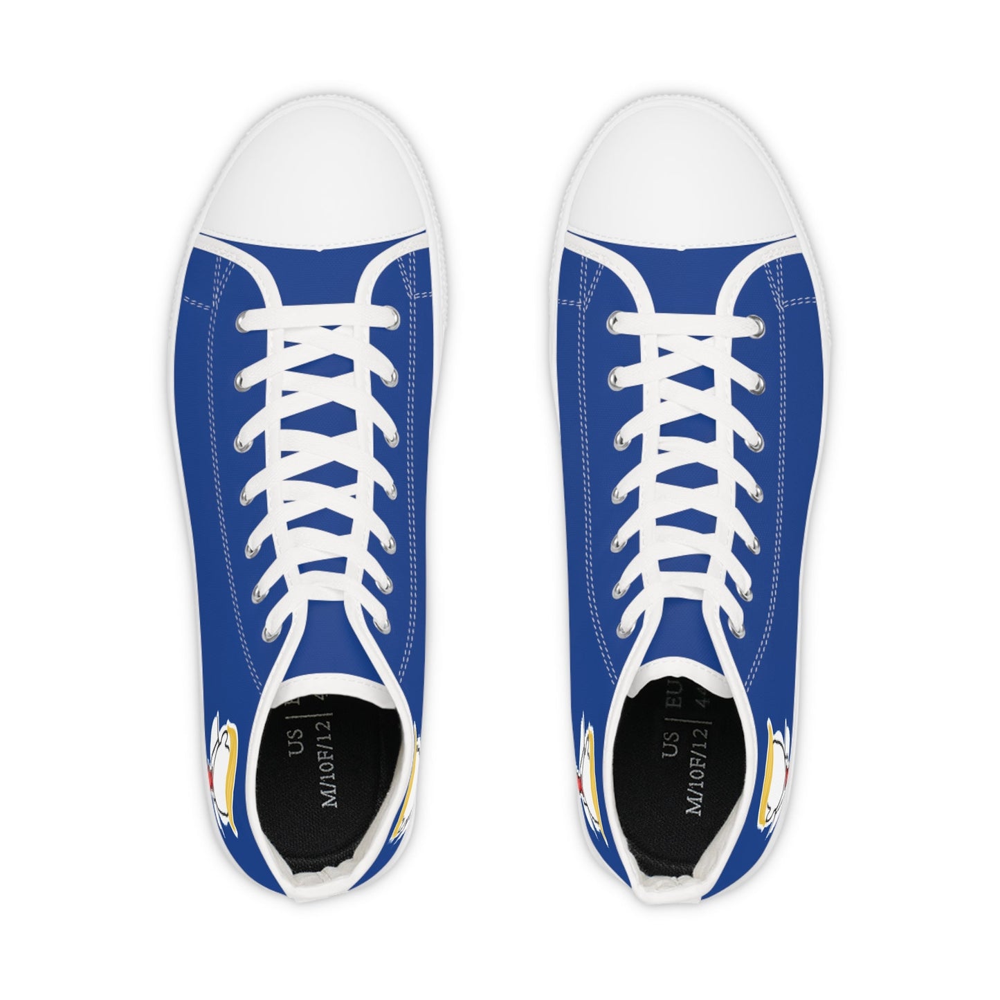 Executive Hairline Men’s High-Top Sneakers – Political Parody Statement Shoes