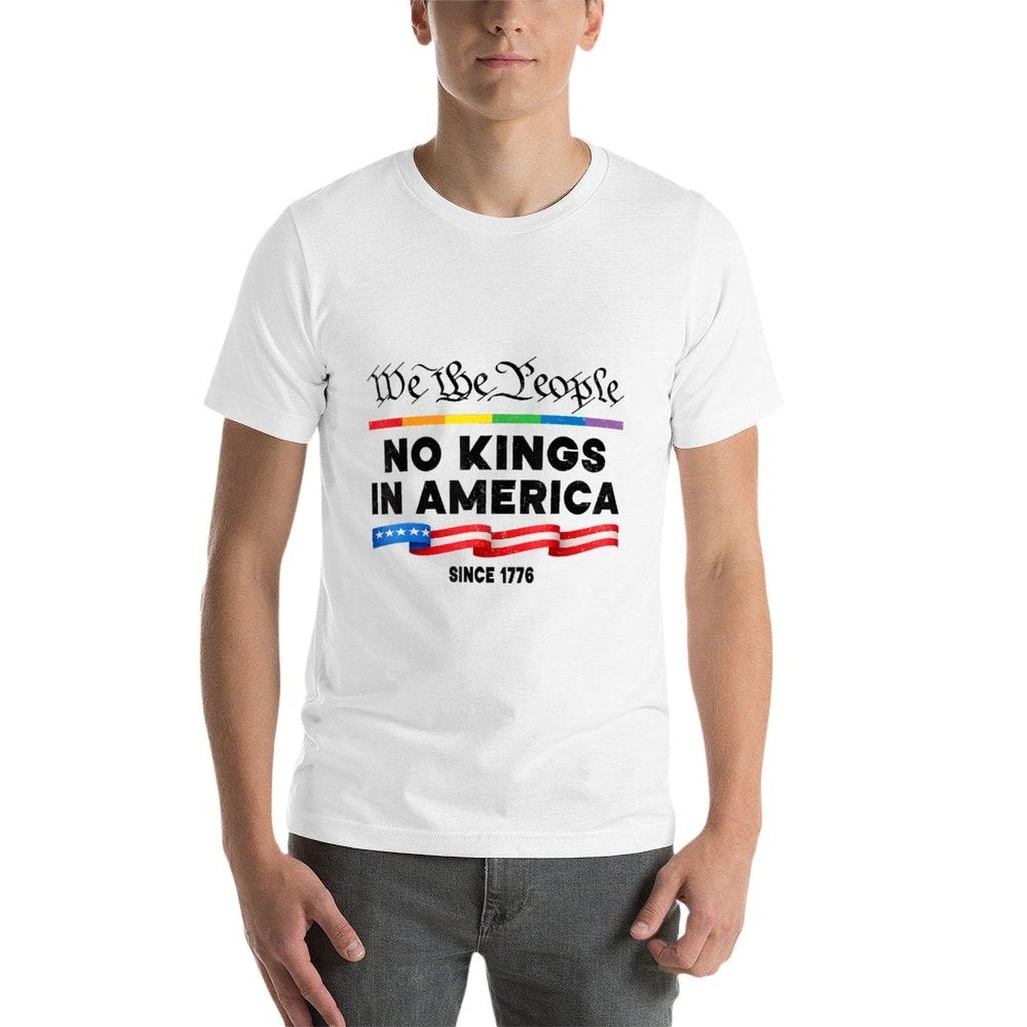No Kings In America We The People Political Protest 4th July  Stretchy T-Shirt