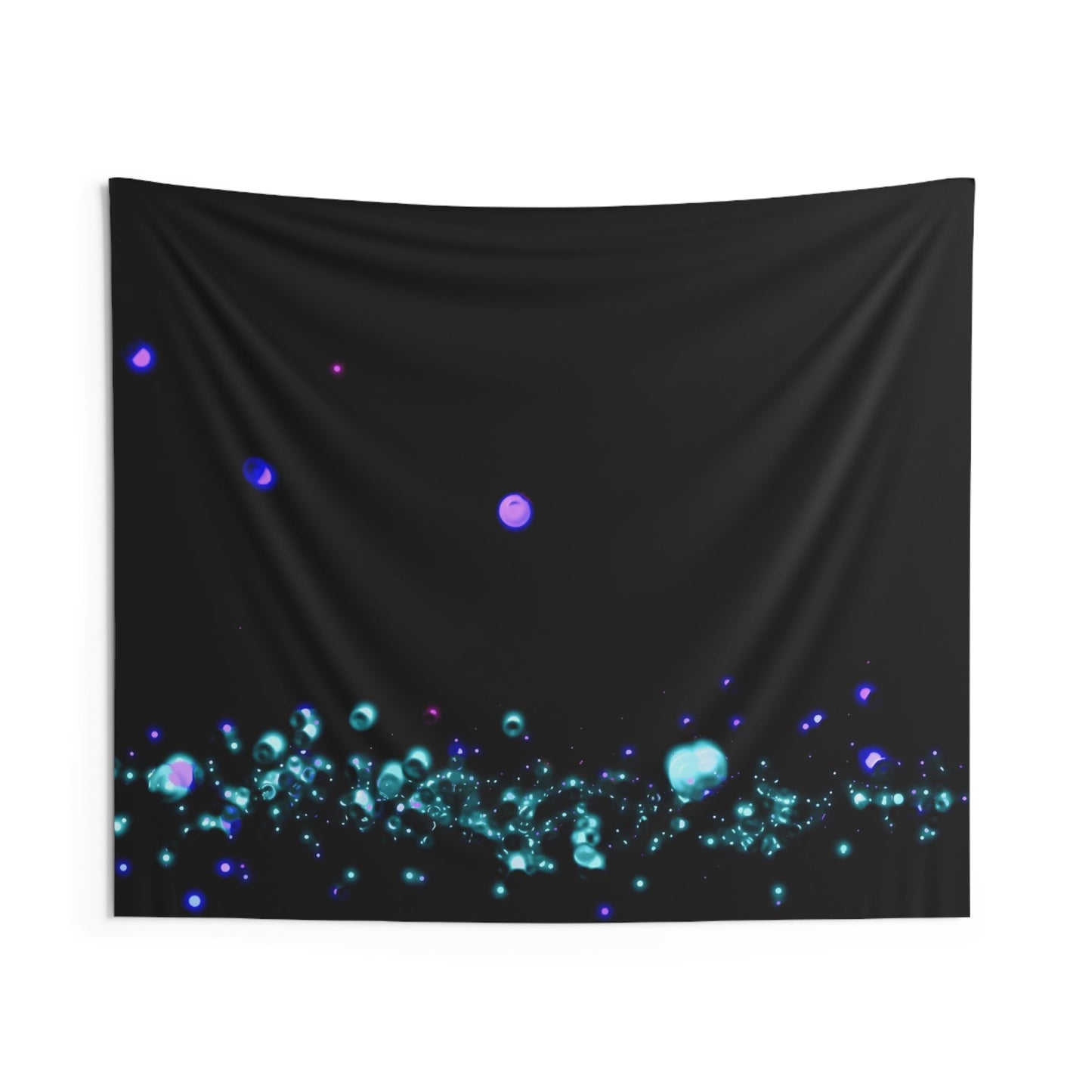 solar cell transit: cyan enigma [falling upwards] art tapestry