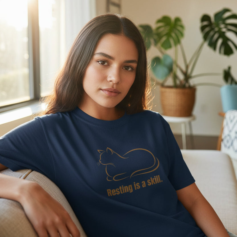 Resting Is a Skill Cat T-Shirt