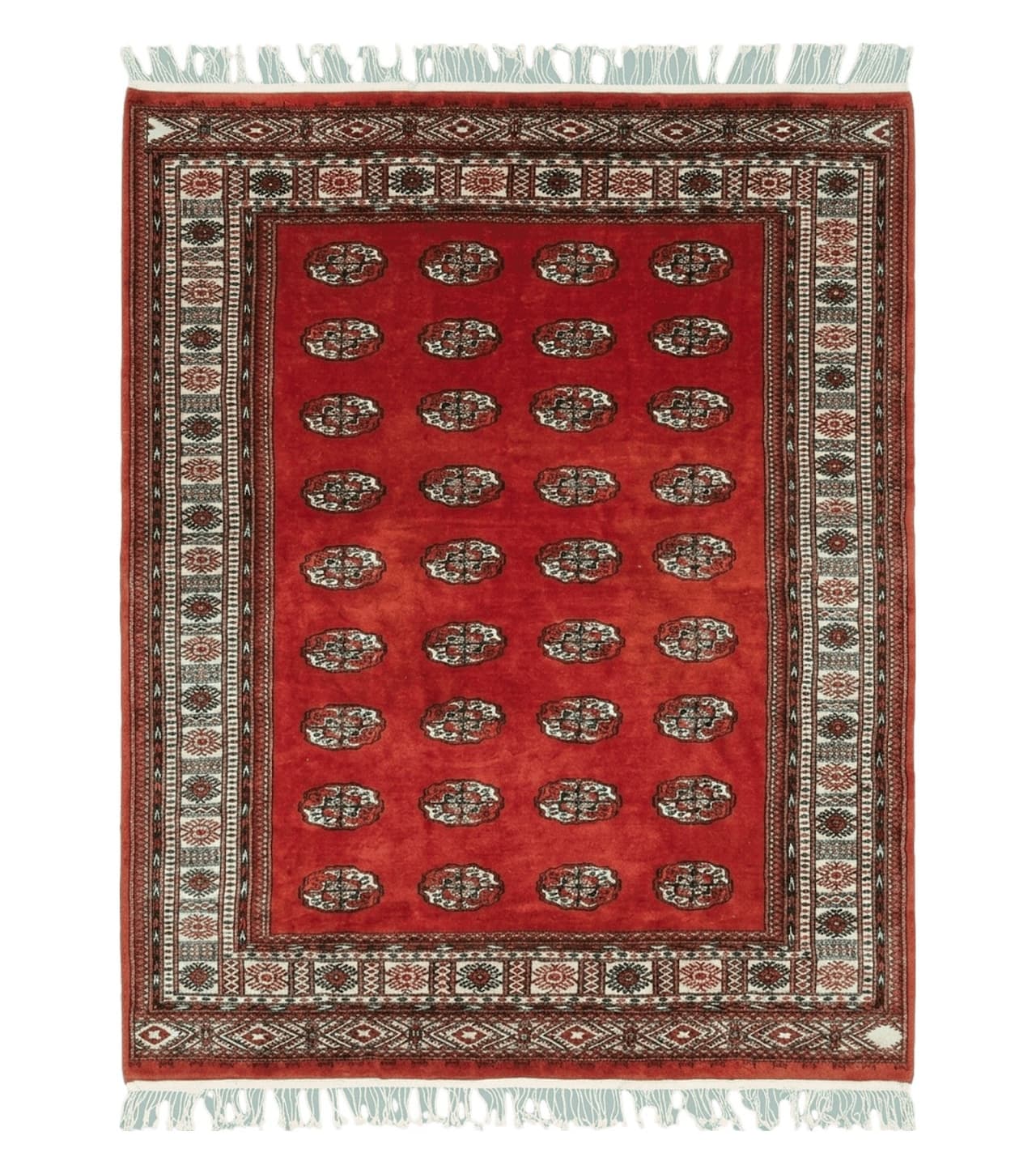7' X 9' Vintage Handmade Bokhara Turkoman Pakistan Wool Rug Carpet Nice