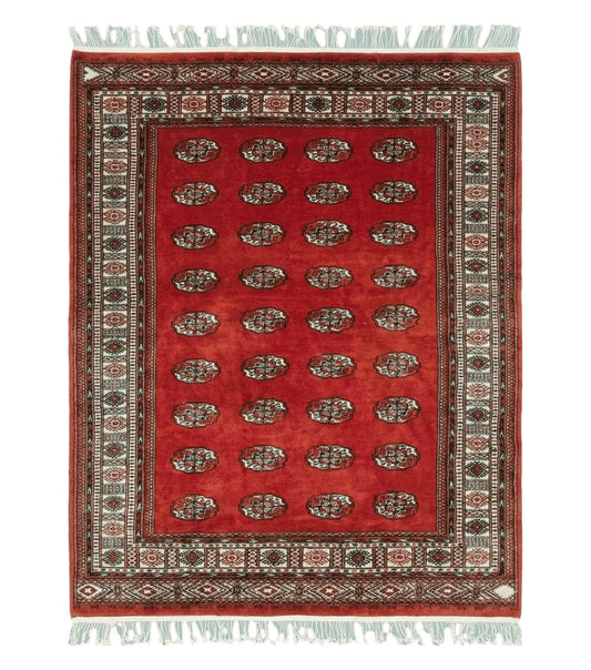 7' X 9' Vintage Handmade Bokhara Turkoman Pakistan Wool Rug Carpet Nice