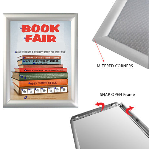 Premium Anodized Aluminum Poster Frame — Custom Size Made in the USA