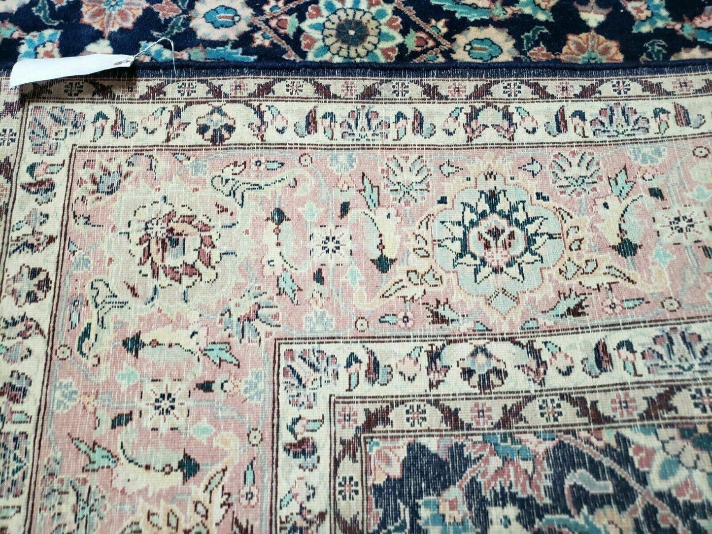 Square Indo Persian Rug 6x6, Hand Knotted, Wool, Allover Pattern