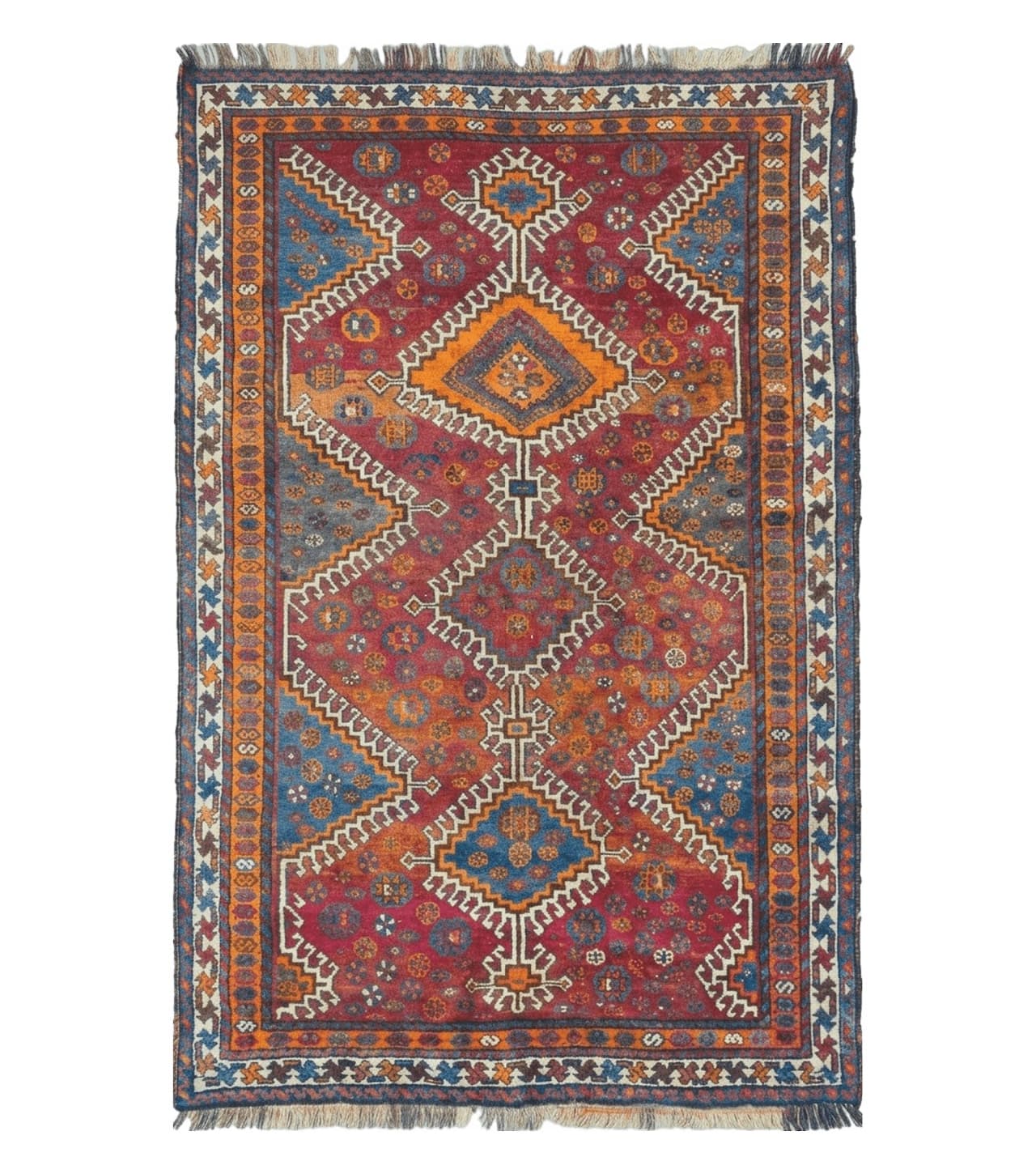 4' X 7' Antique Handmade Tribal Turkish Wool Rug Nice