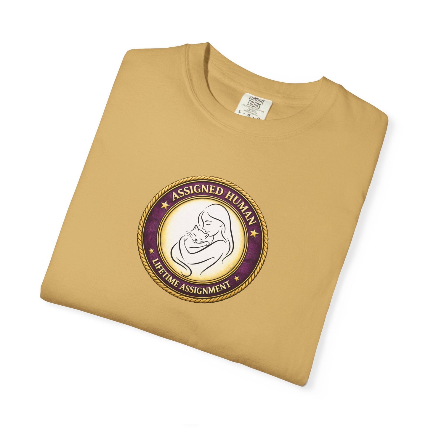 Assigned Human – Lifetime Assignment T-Shirt | Cat Lover Seal Tee