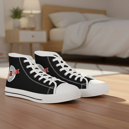 Believe Me Men’s High-Top Sneakers – Political Parody Statement Shoes