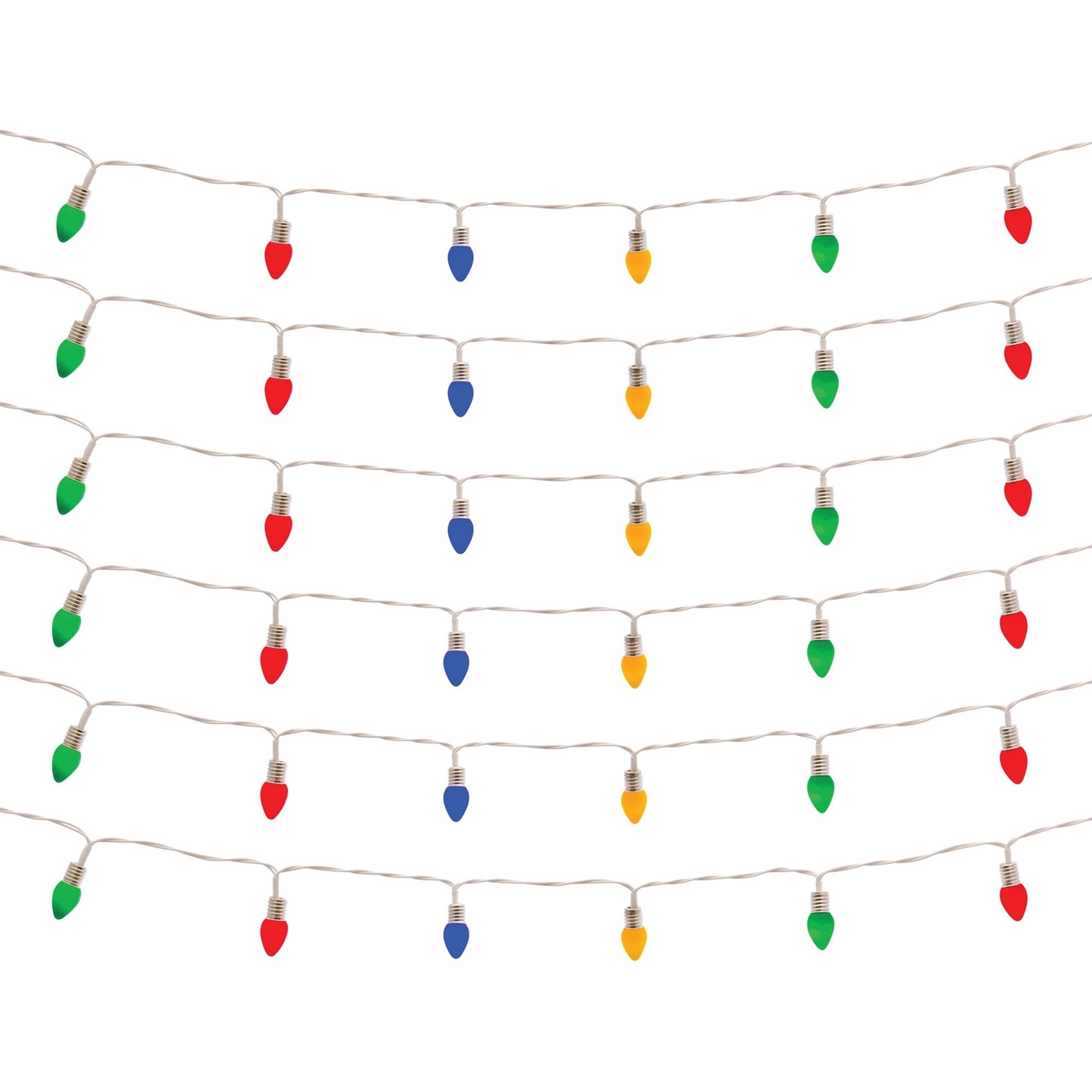 LED Lighted Strand with Classic Bulb Design (Set of 6 Strands)