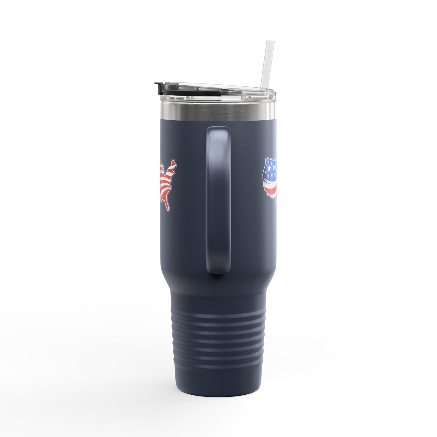 USA Map 40oz Insulated Tumbler with Handle | Patriotic Drinkware