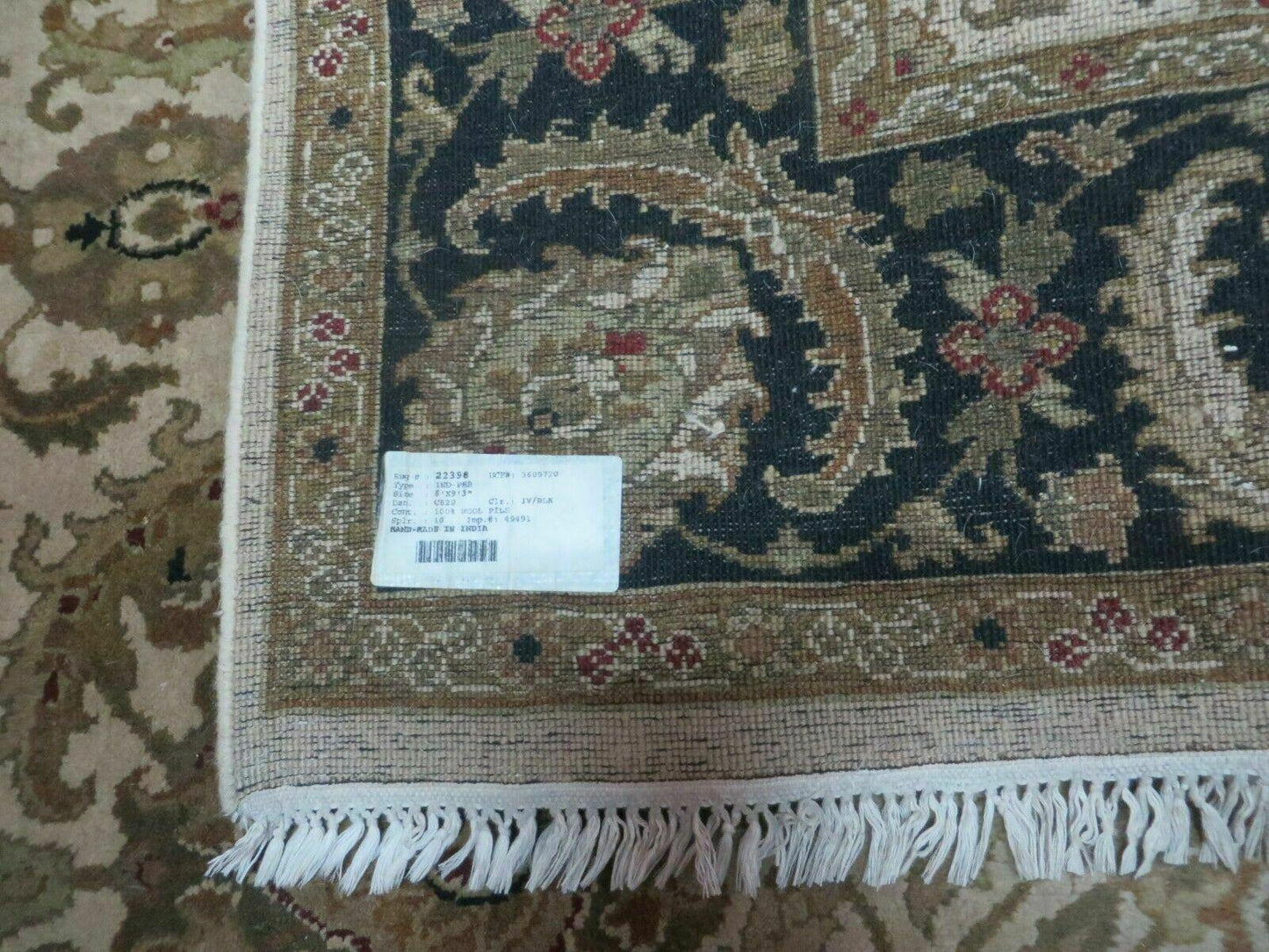 6' X 9' Vintage Handmade India Top Quality Jaipur Floral Oriental Tea Wash Nice