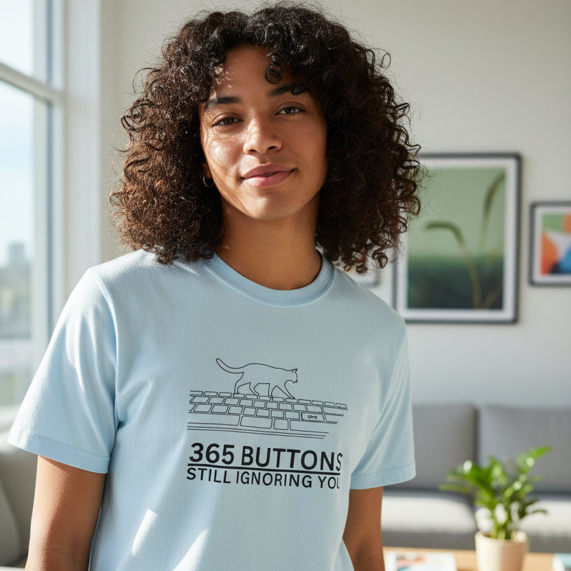 365 Buttons Still Ignoring You – Cat Keyboard T-Shirt