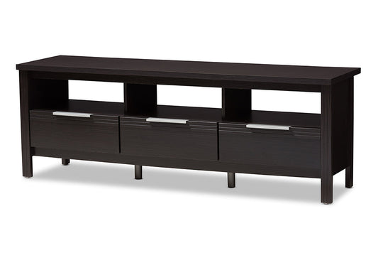 Baxton Studio Elaine Modern and Contemporary Wenge Brown Finished TV Stand