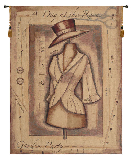Garden Party Day at the Races Belgian Tapestry Wall Art