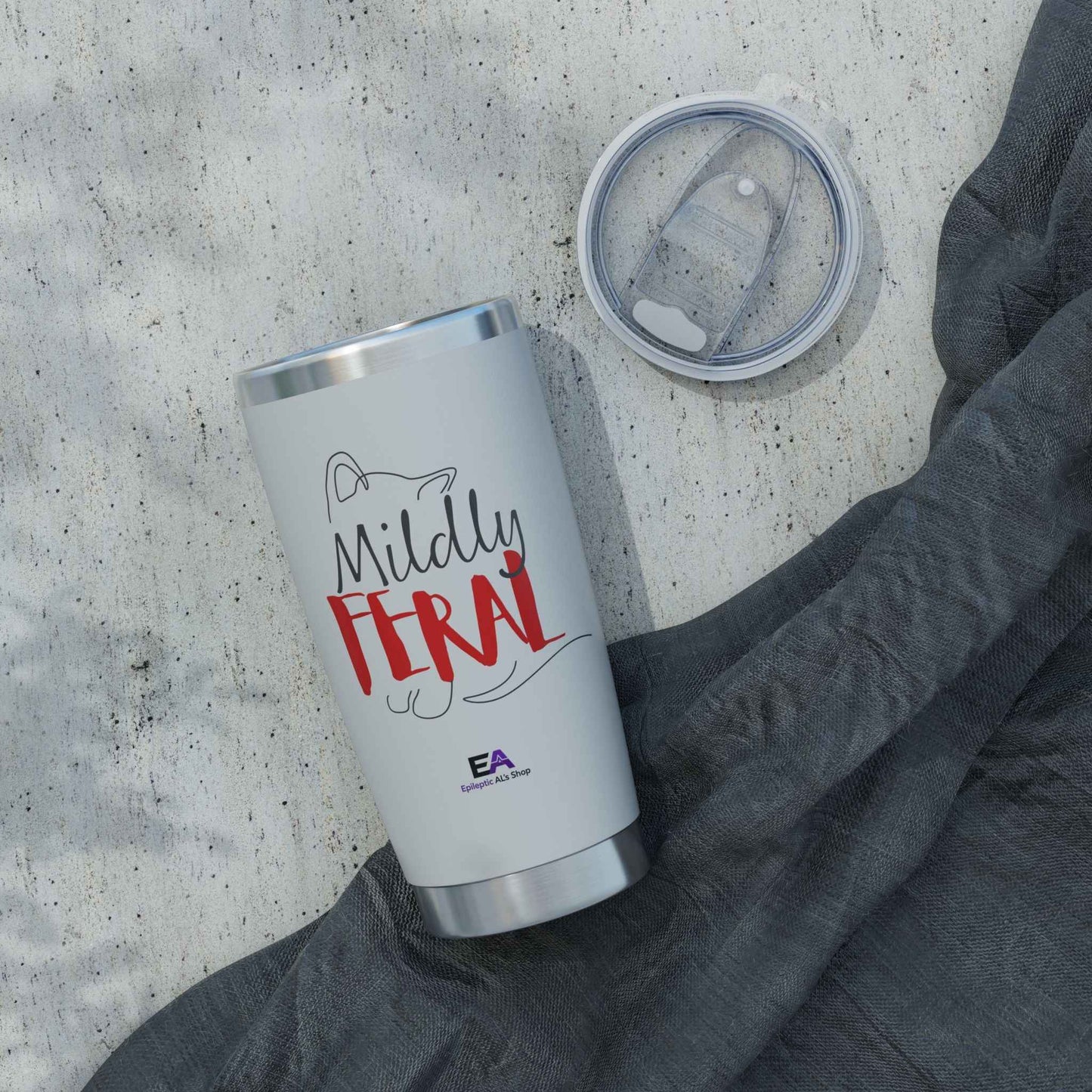 Mildly Feral 20oz Tumbler — Functioning, With Notes