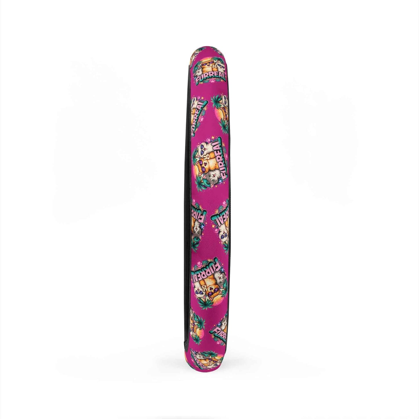 Furreal Retro Cat Steering Wheel Cover | Bold Pink Tropical Drive Upgrade