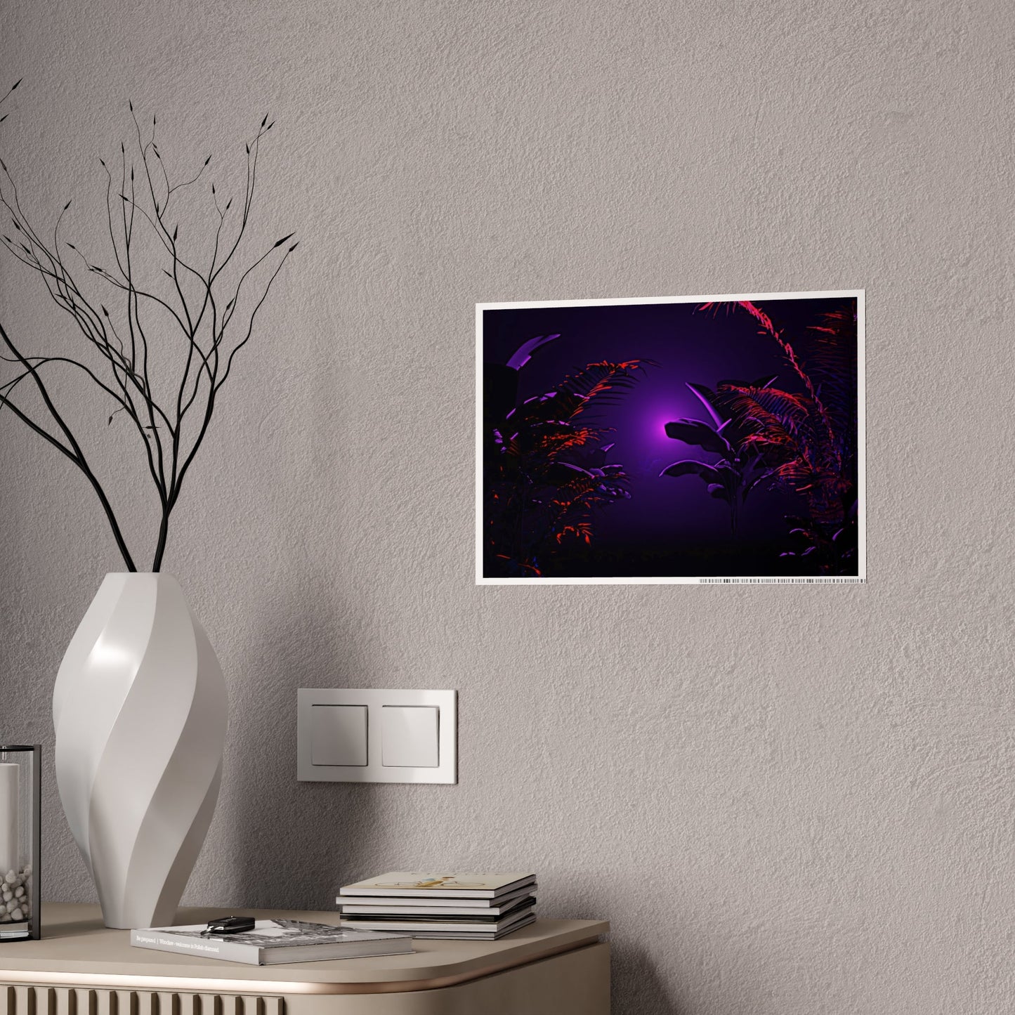 ultraviolet shadow [jungle flora] art print