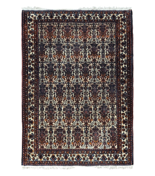 Persian Afshar Rug 3.6 x 5, Zili Sultan Pattern, Wool