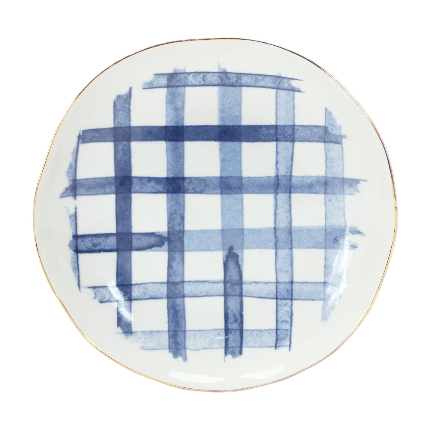 Coastal Tie-Dye Design Ceramic Plate (Set of 4)