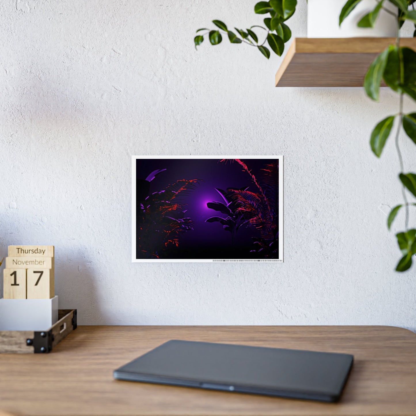 ultraviolet shadow [jungle flora] art print