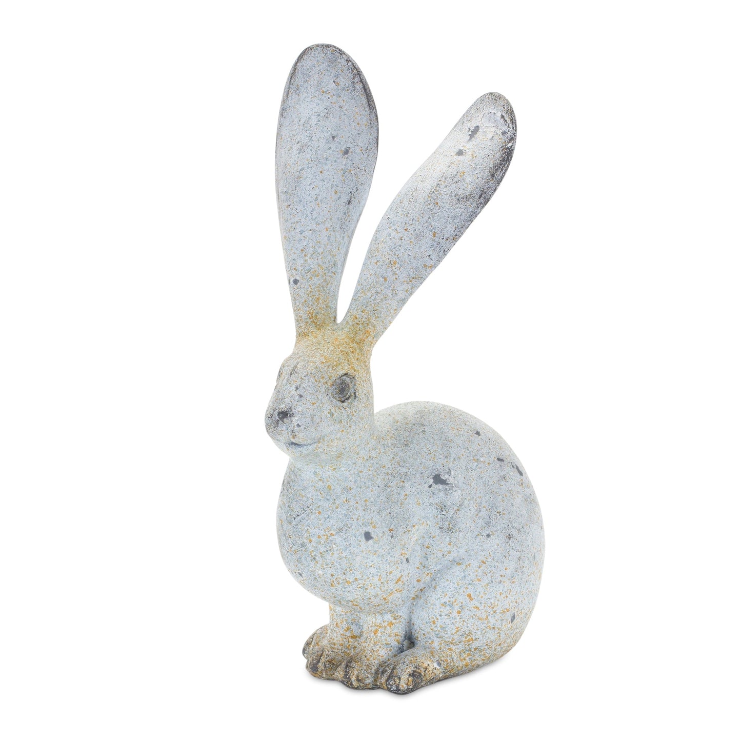 Weathered Stone Rabbit Statue with Distressed Finish (Set of 4)