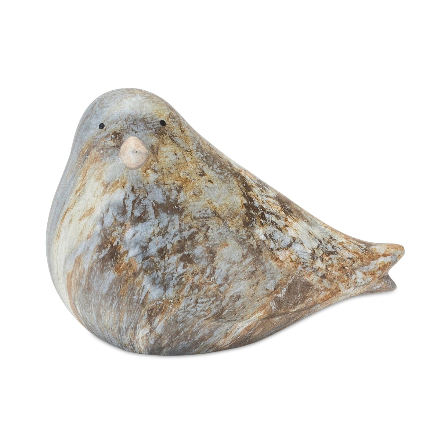 Terra Cotta Bird with Marble Design (Set of 2)