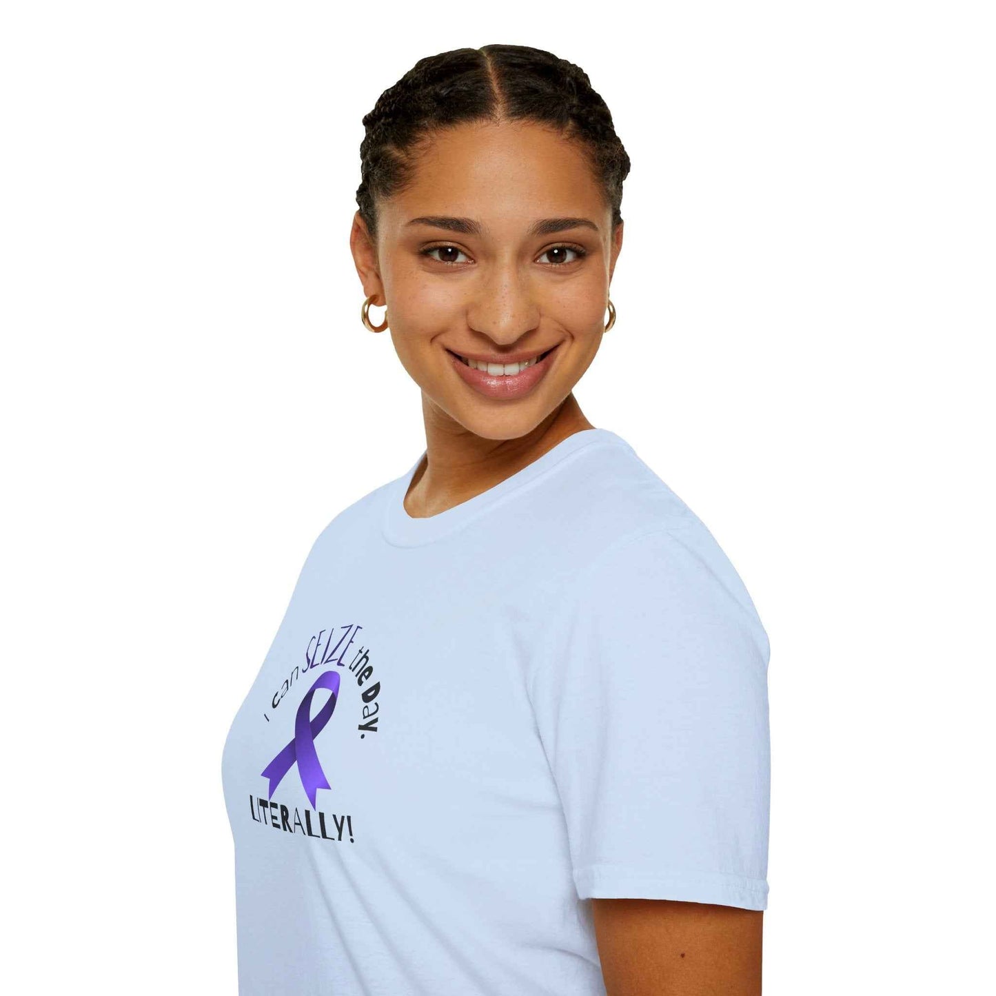 “I Can SEIZE the Day — Literally!” Epilepsy Awareness Pin Button (3")