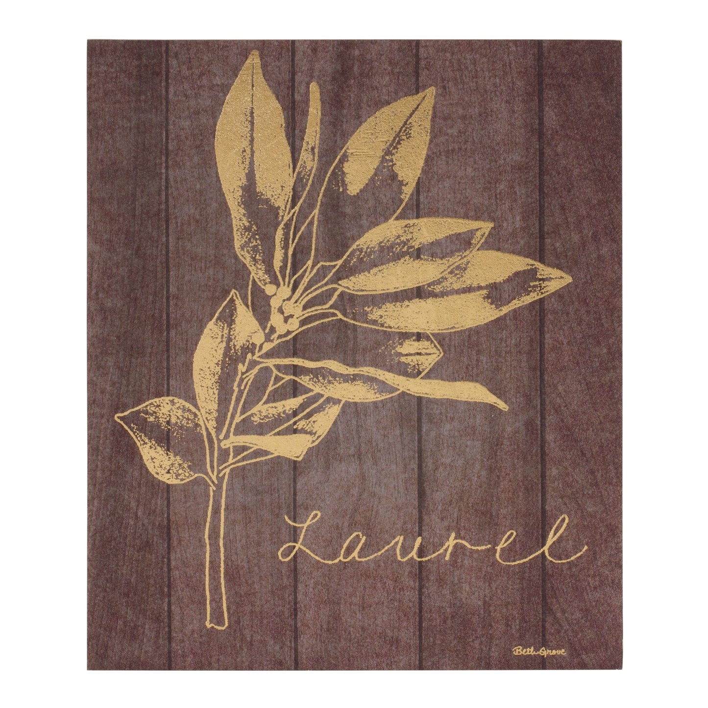 Laurel and Holly Plaque (Set of 2)