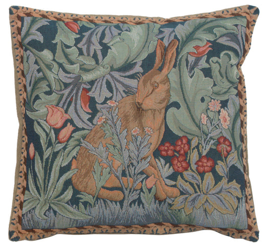 Rabbit As William Morris Right Large French Cushion