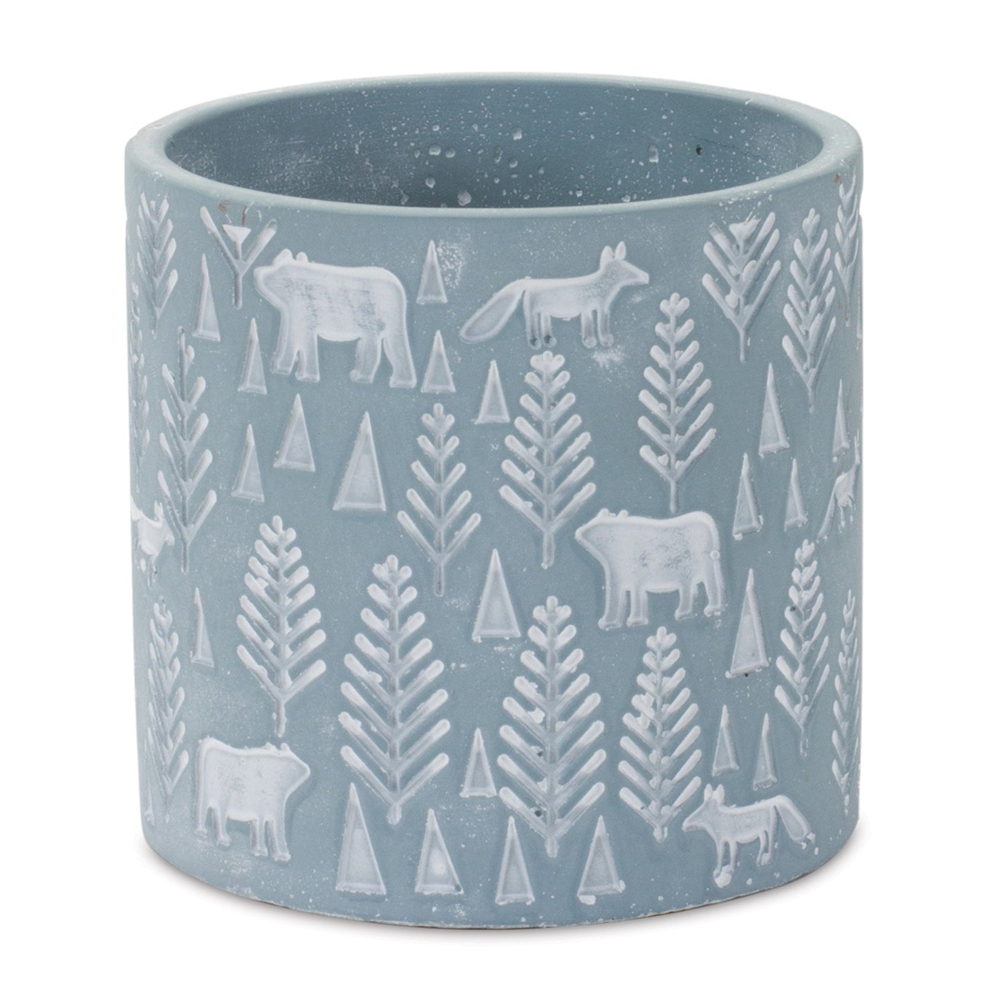 Woodland Winter Stone Planter (Set of 2)