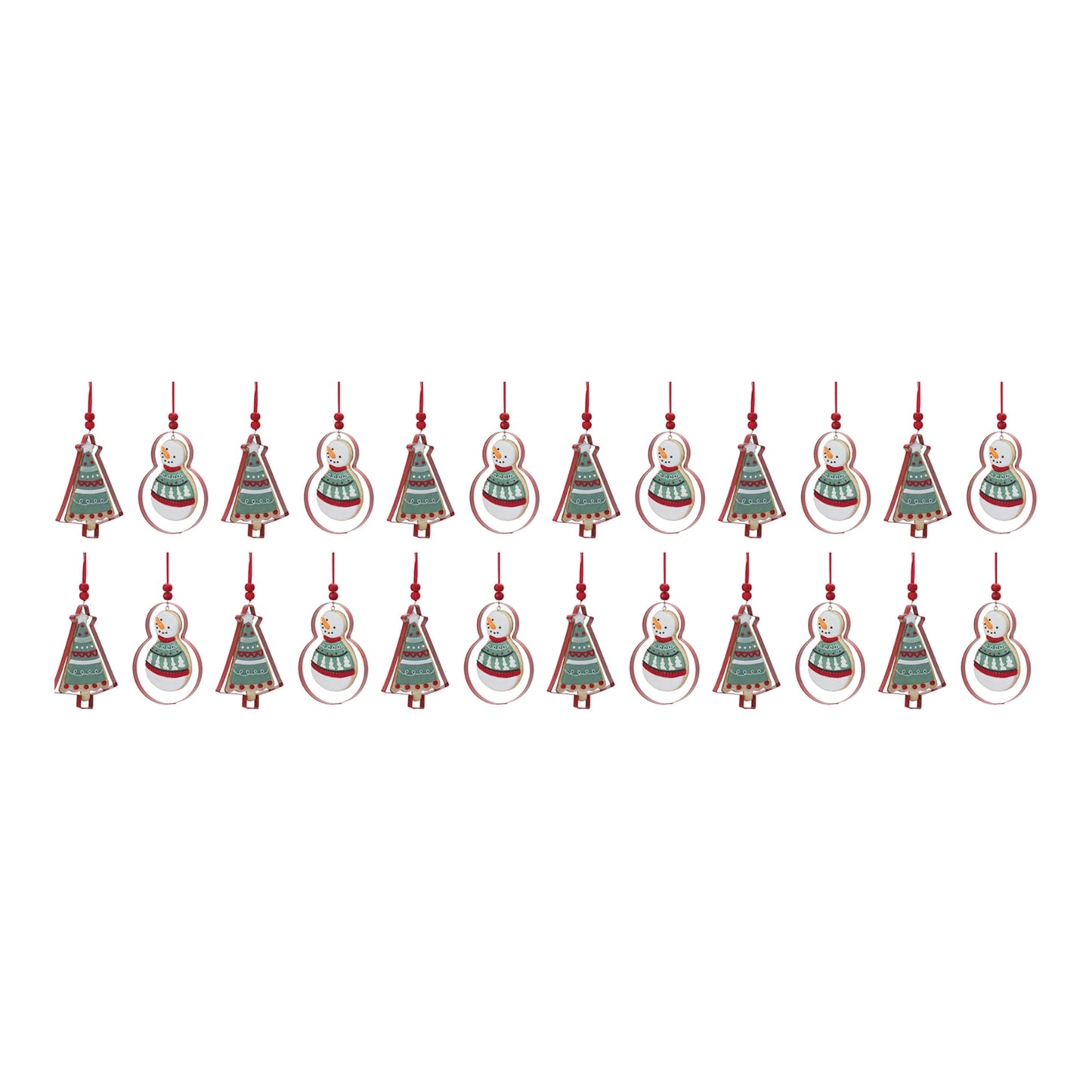 Metal Cookie Cutter Ornament (Set of 12)
