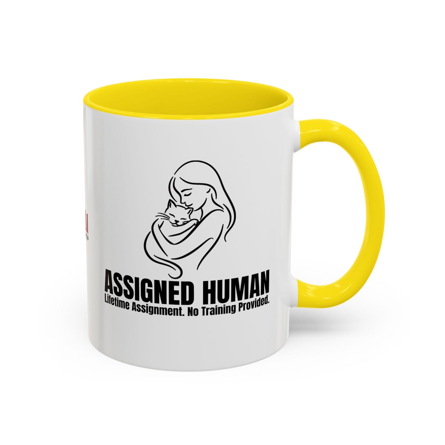 Assigned Human Mug – Lifetime Assignment Cat Coffee Cup
